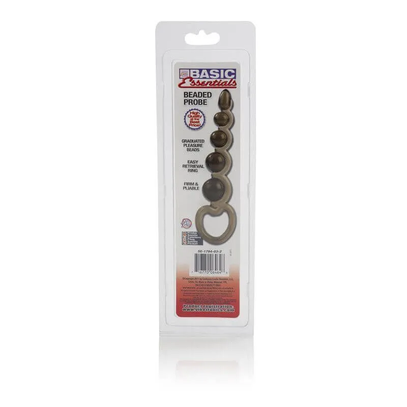 анальная цепочка california exotic novelties beaded probe, серая в 