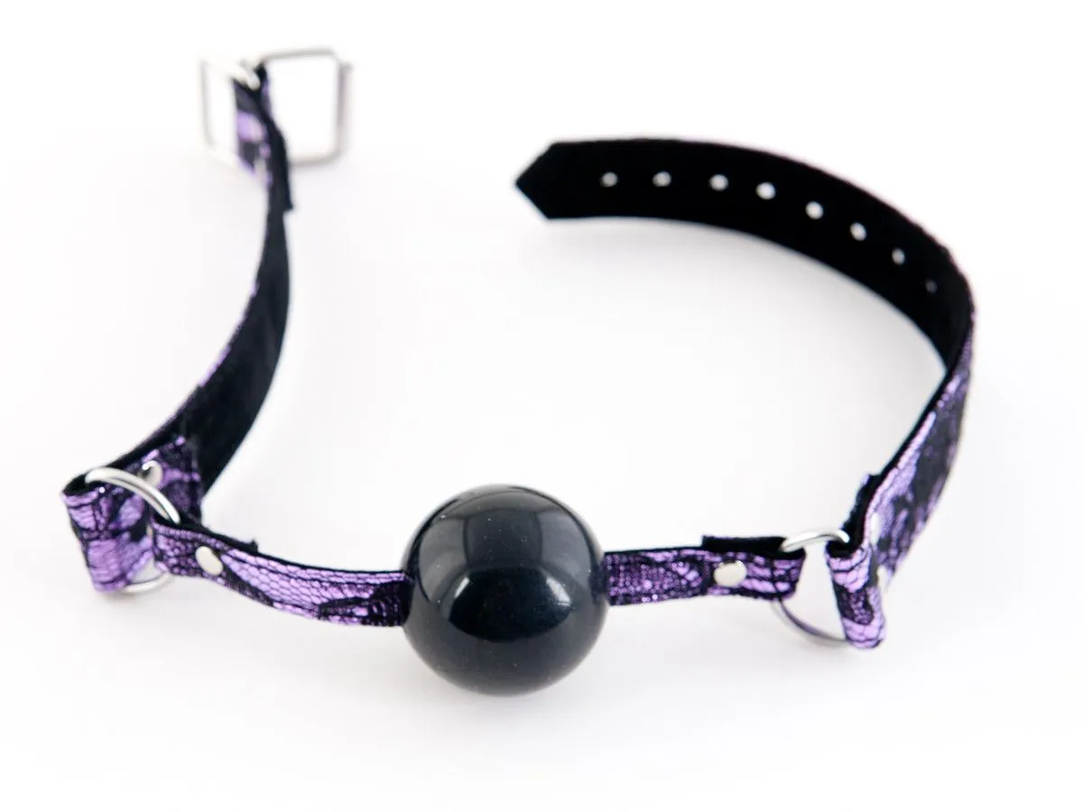 кляп toyfa marcus на кружевном ремешке, силикон, розовый, 62 см в 