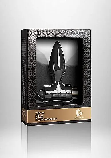 анальная пробка с вибрацией petite sensations , черная в 