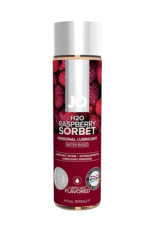 Вкусовой персональный гель "Малиновый сорбет" / JO Flavored Raspberry Sorbet 4oz - 120 мл.