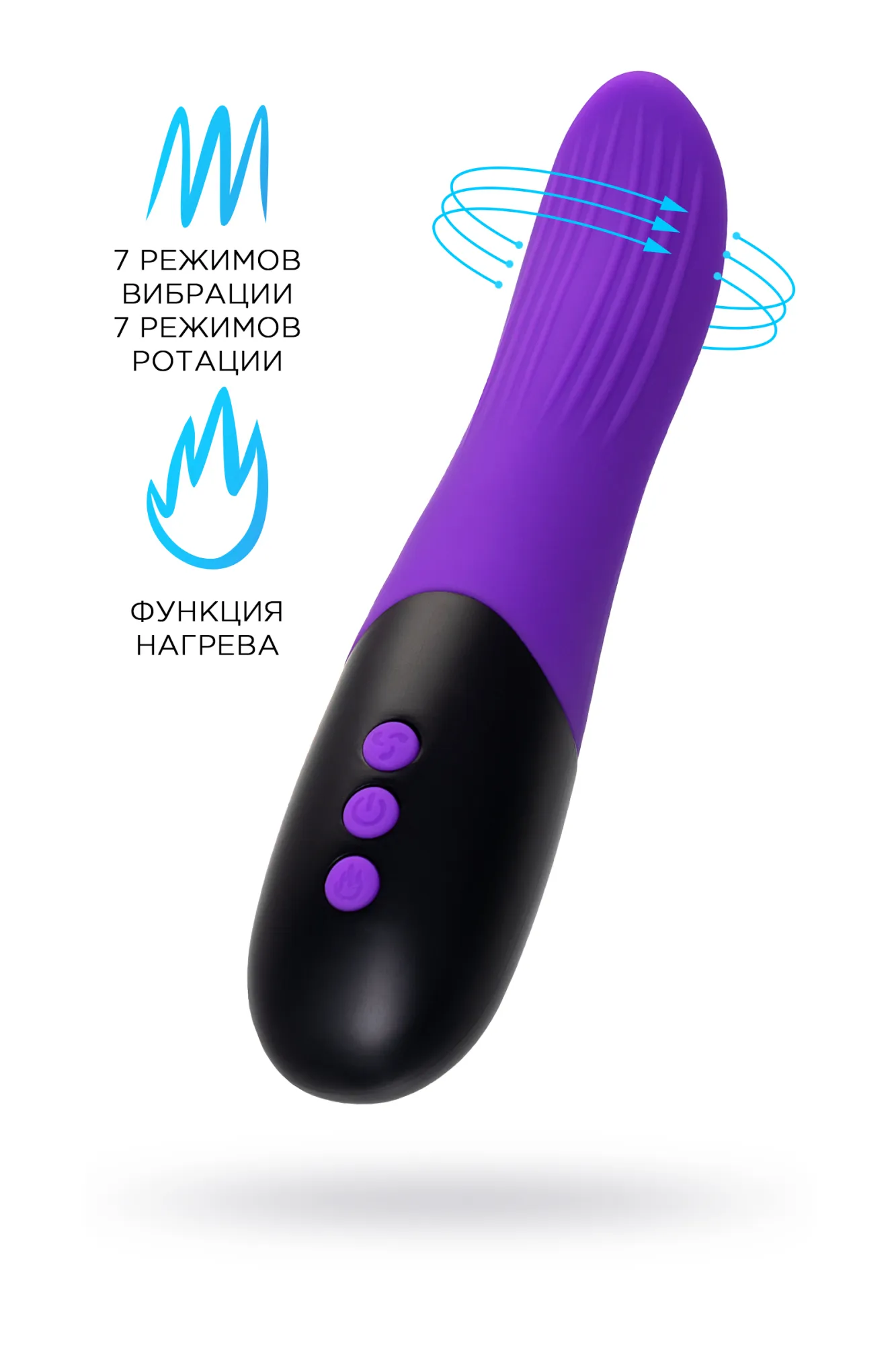 ротатор штучки-дрючки «дрючка-заменитель», силикон, фиолетовый, 18 см в 