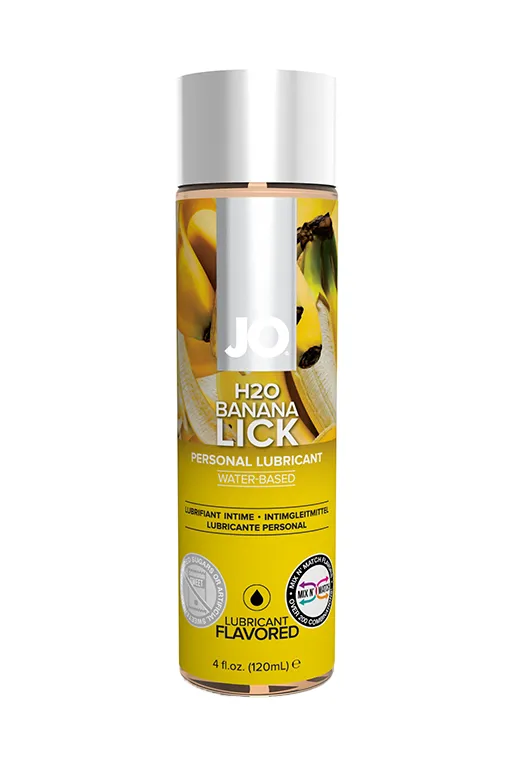 Вкусовой гель "Банан" / JO Flavored Banana Lick 4 oz - 120 мл.