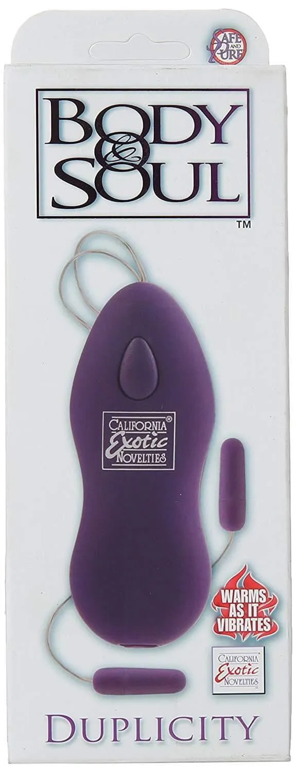 вибропули california exotic novelties body & soul duplicity, фиолетовые в 
