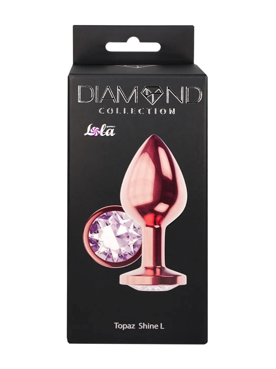 анальная пробка diamond moonstone shine l розовое золото 4021-02lola в 