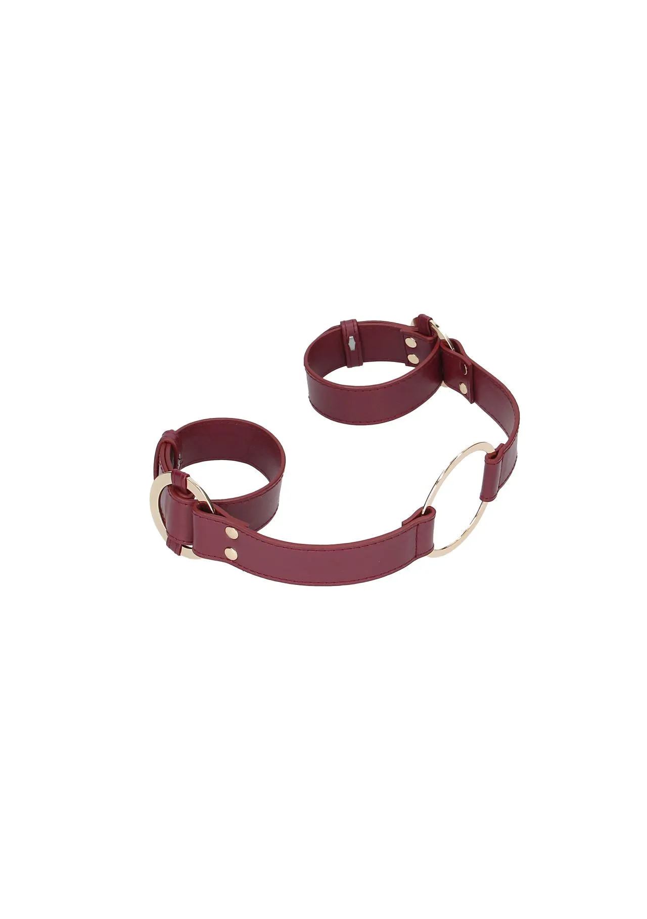 оковы на руки ouch ouch! - handcuff with connector - burgundy в 