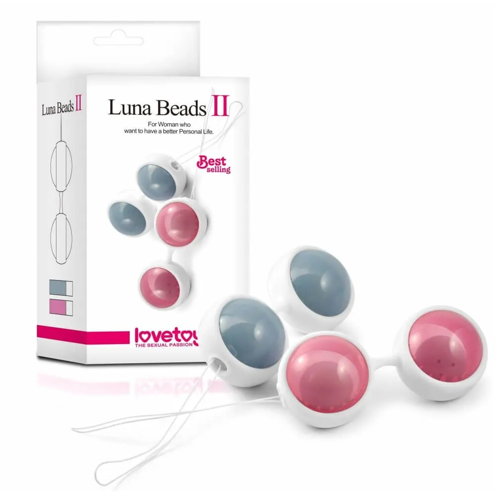 вагинальные шарики lovetoy luna beads, голубые в 