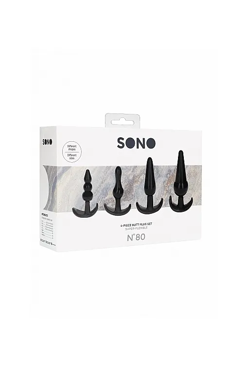 набор анальных пробок no. 80 4-piece butt plug set в 