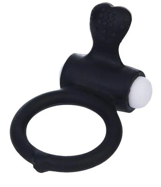 эрекционное кольцо lovetoy power heart, черное  в 