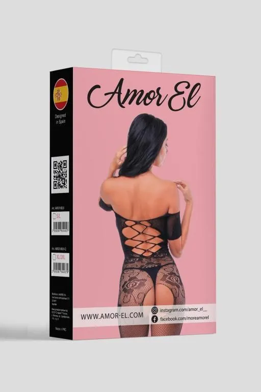 Эротическое кетсьюит (боди-комбинезон) cristina s/l черный в 