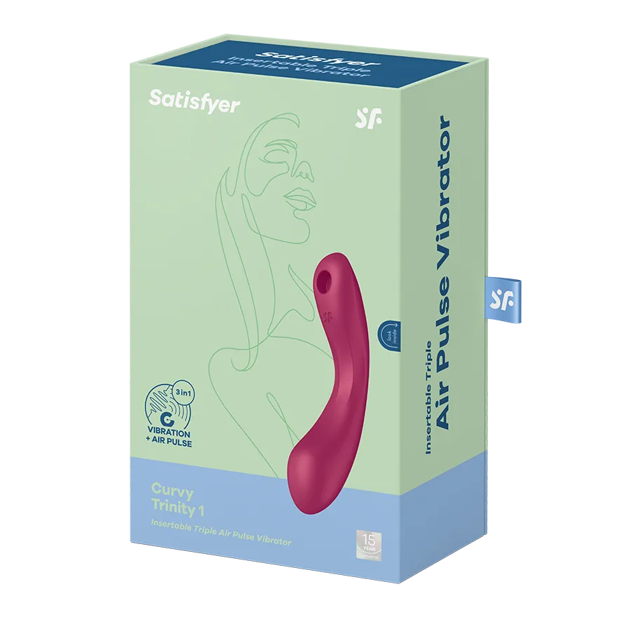 вакуумный массажер satisfyer curvy trinity 1 red 036496sa в 