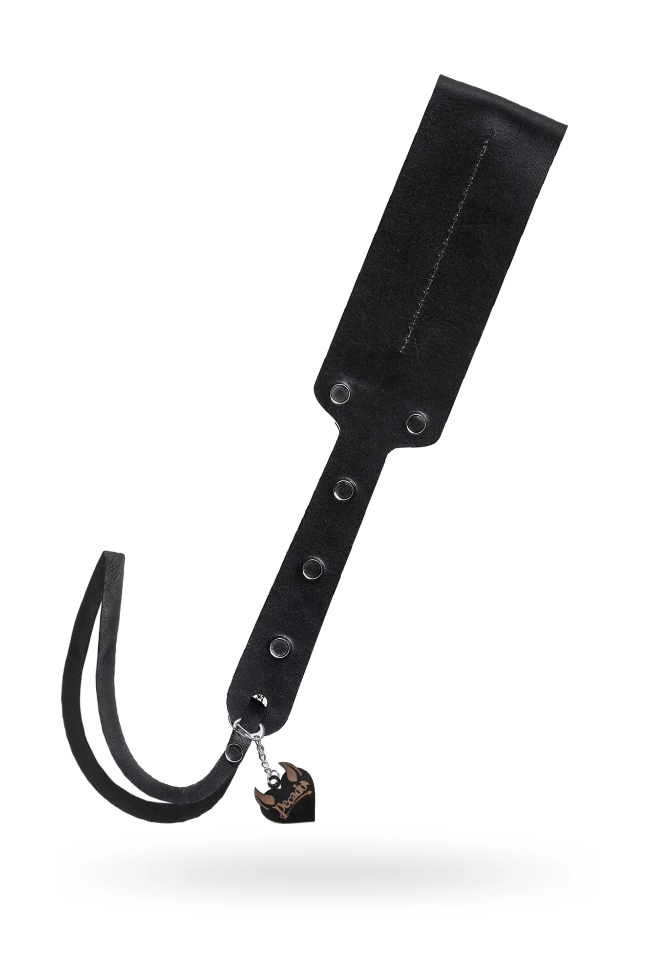 паддл pecado bdsm, мягкий, натуральная кожа и дерево, черный в 