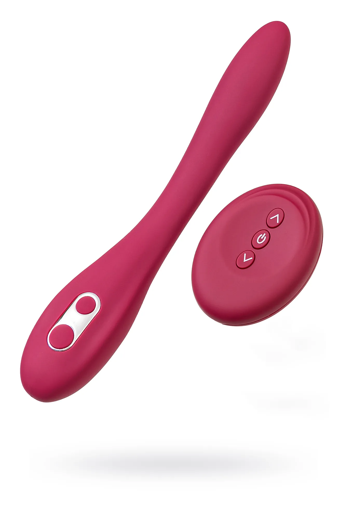 многофункциональный вибратор l'eroina caberna, силикон, бордовый, 20 см в 