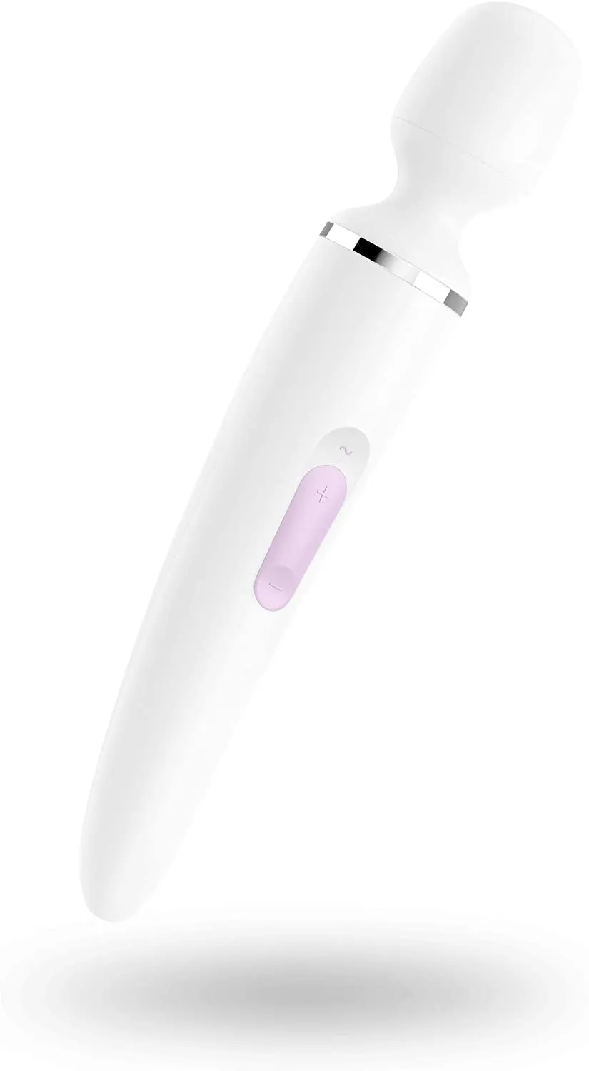 вибромассажер satisfyer wand-er woman (white/chrome) 001227sa в 