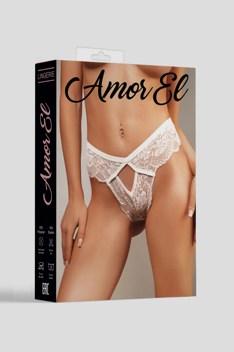 Эротическое ажурные трусики-танго с вырезами в 