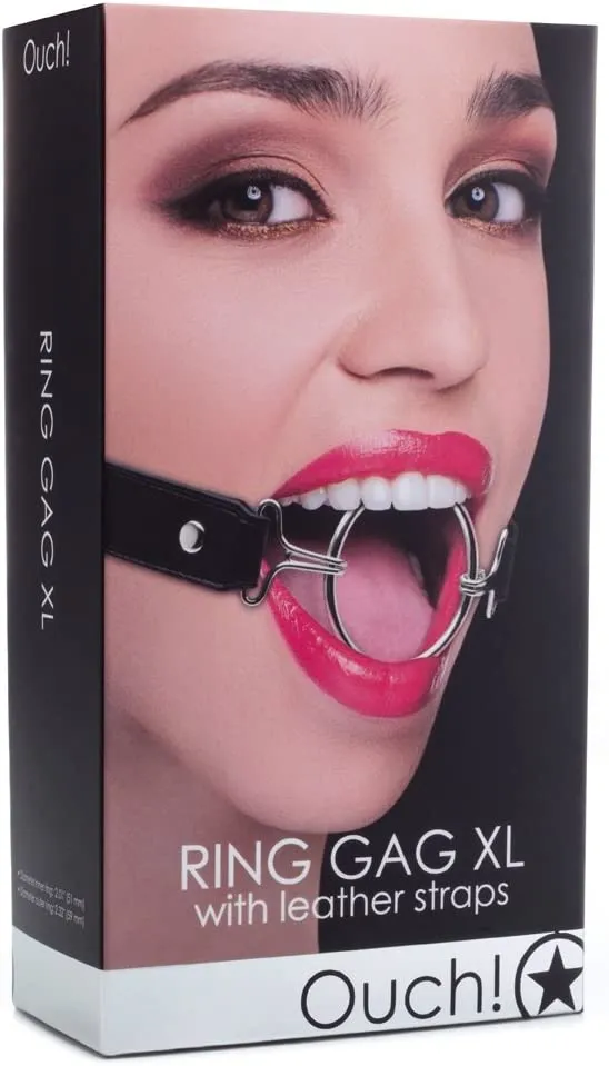 кляп-кольцо ring gag xl, черный в 