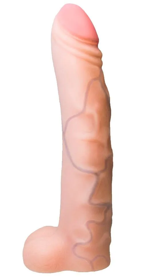 насадка на страпон lovetoy real standard 6.7 inch flex&fix, телесная в 