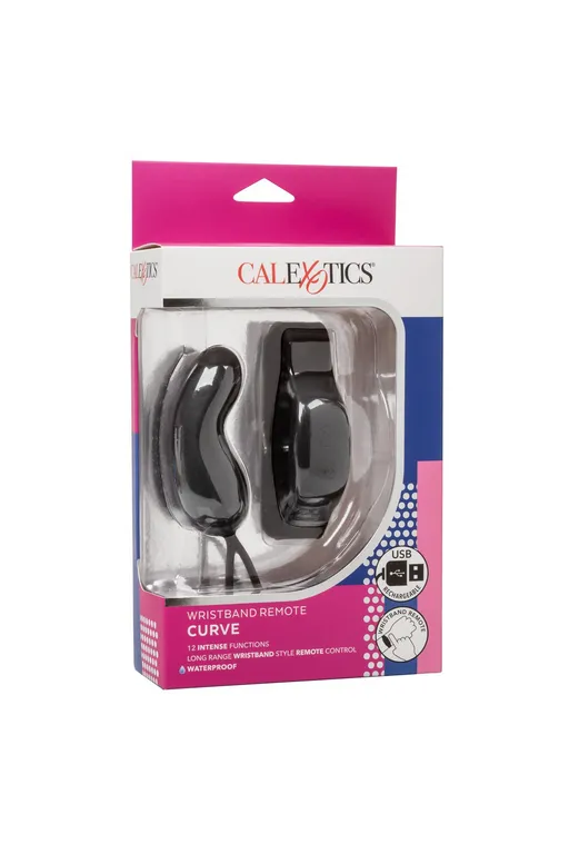 компактный вибромассажер с управлением при помощи браслета wristband remote curve в 