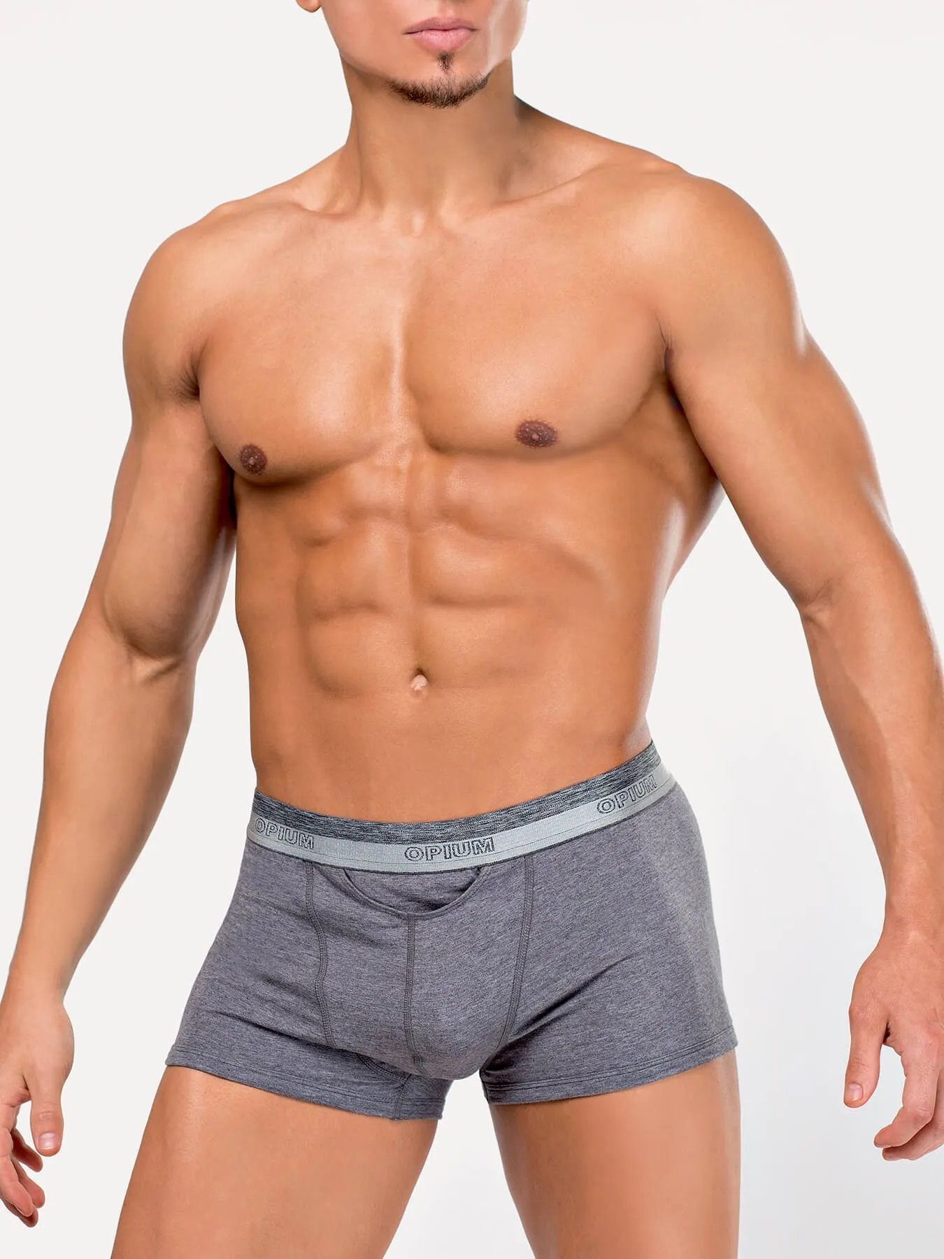 Эротическое трусы мужские боксеры opium r107 серые в 