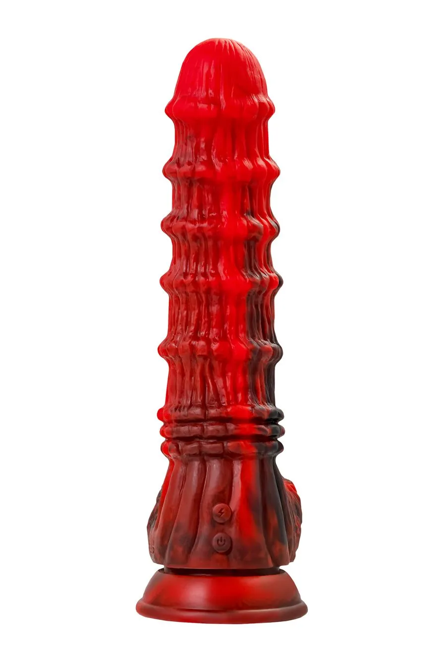 вибратор black&red by toyfa monster tops, силикон, красно-черный, 27 см в 
