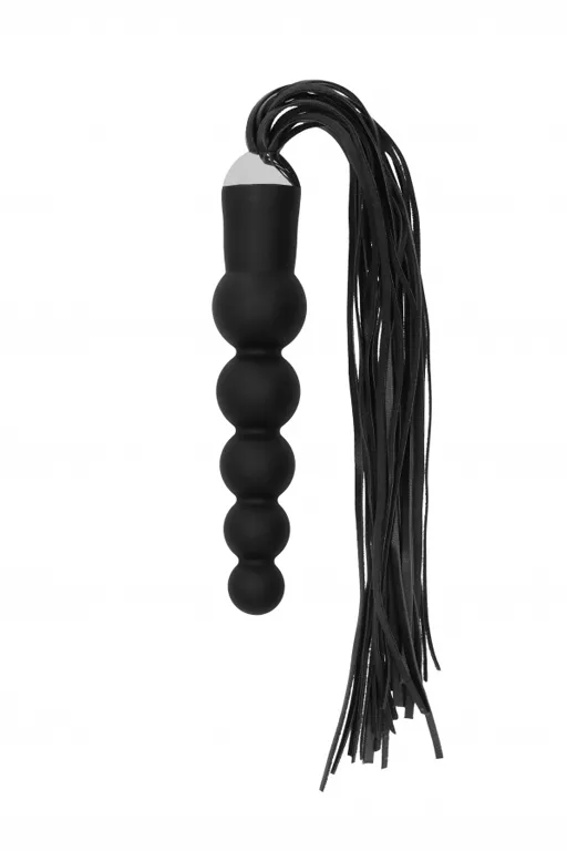 анальная елочка с плеткой  whip with curved silicone dildo в 