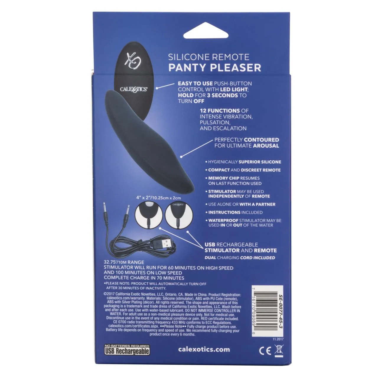 стимулятор в трусики с управлением при помощи пульта silicone remote panty pleaser в 