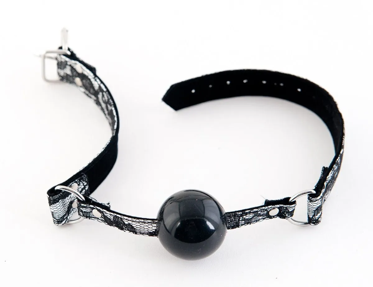 кляп силиконовый toyfa marcus на кружевном ремешке, серебряный, 60 см в 