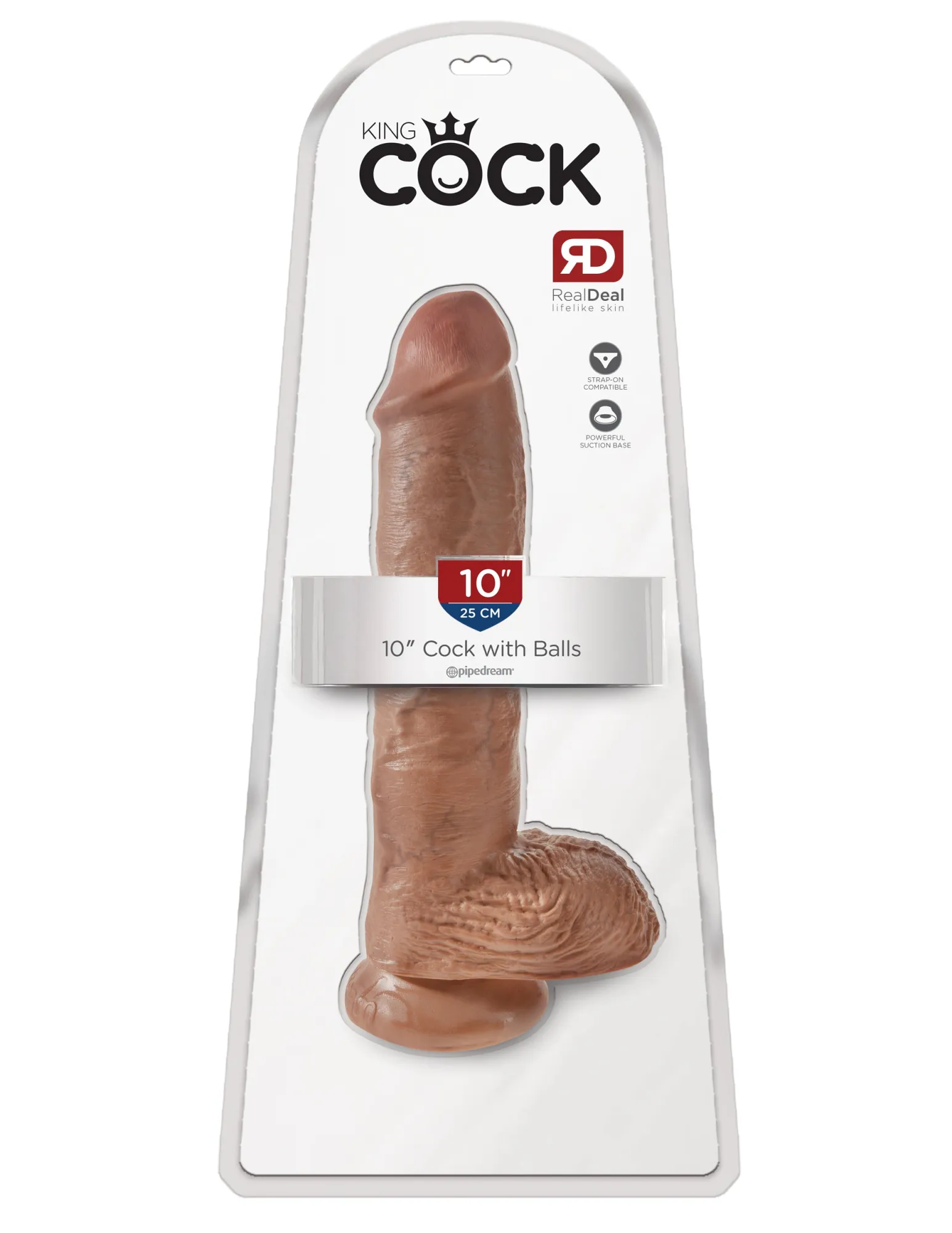 Фаллоимитатор King Cock 25 см мулат Cock with Balls Pipedream 550922PD