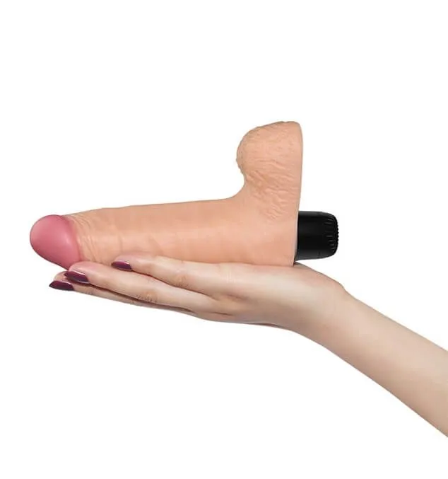 вибратор с мошонкой lovetoy real feel realistic, телесный в 