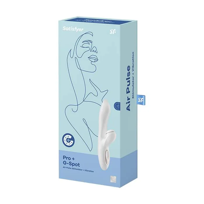 вибро-вакуумно-волновой стимулятор satisfyer pro & g-spot, белый в 