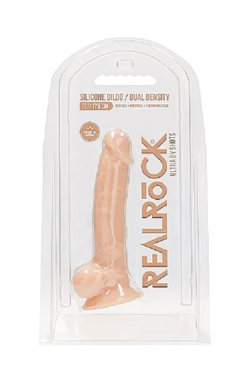 фаллоимитатор silicone dildo with balls - 17,8 см. в 