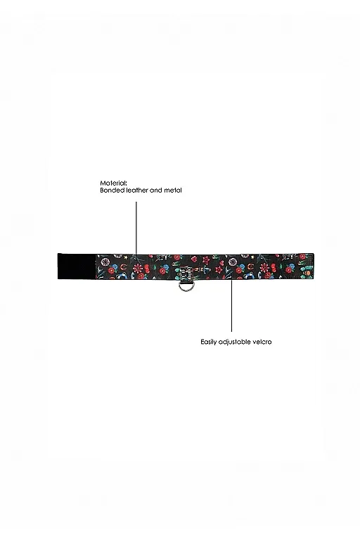 ошейник printed collar with leash old school tattoo style в 