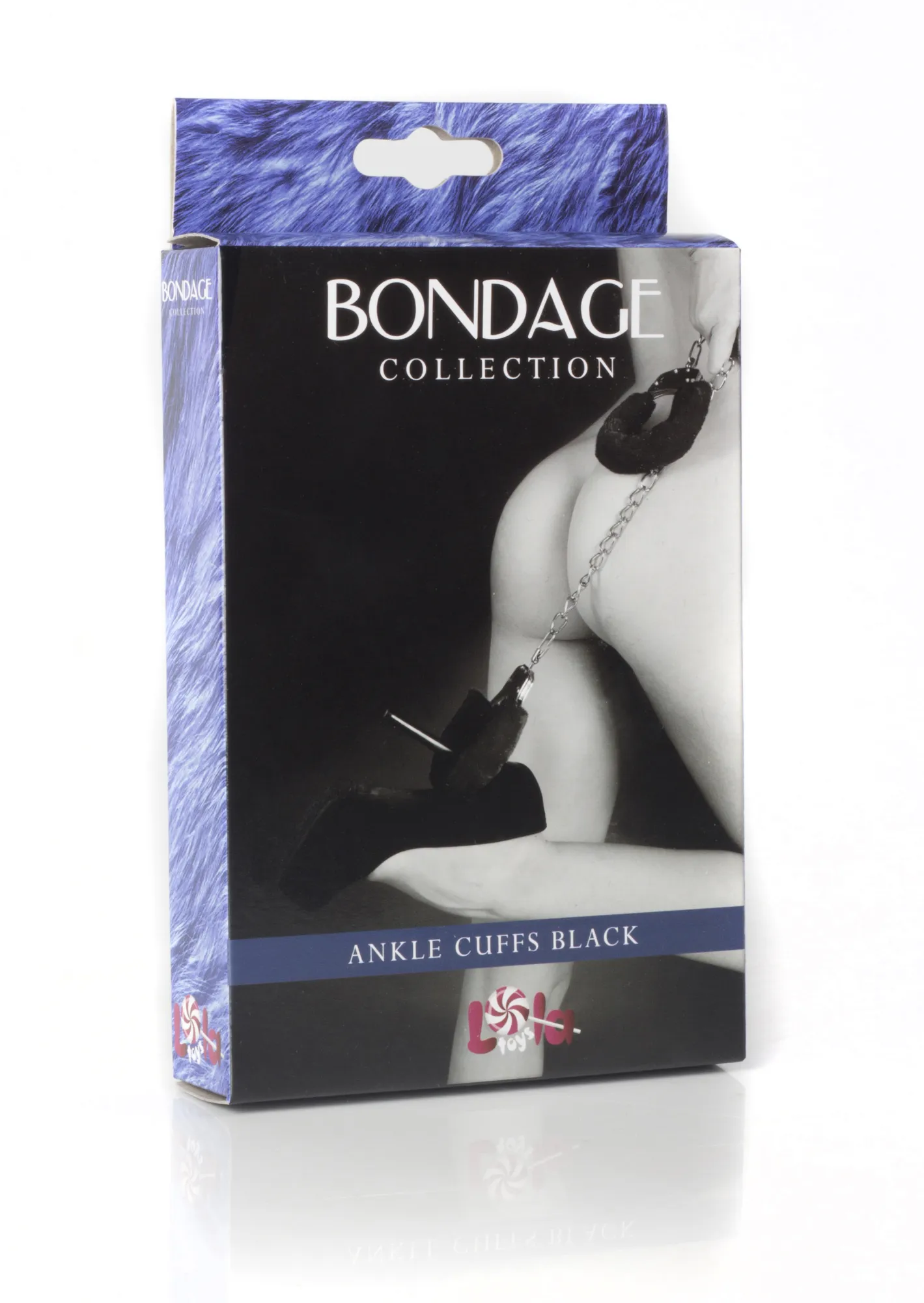 меховые оковы на ноги bondage черные 1020-01lola в 