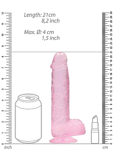 фаллоимитатор 20 см. realistic dildo with balls в 