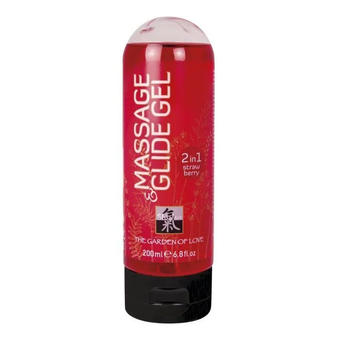 Лубрикант массажный HOT Production Massage & Glide Gel 2 in 1 клубника, 200 мл