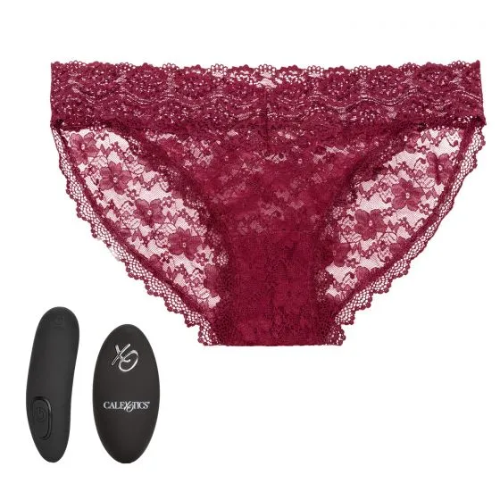 трусики с вибромассажером для стимуляции клитора remote control lace panty set s/m в 