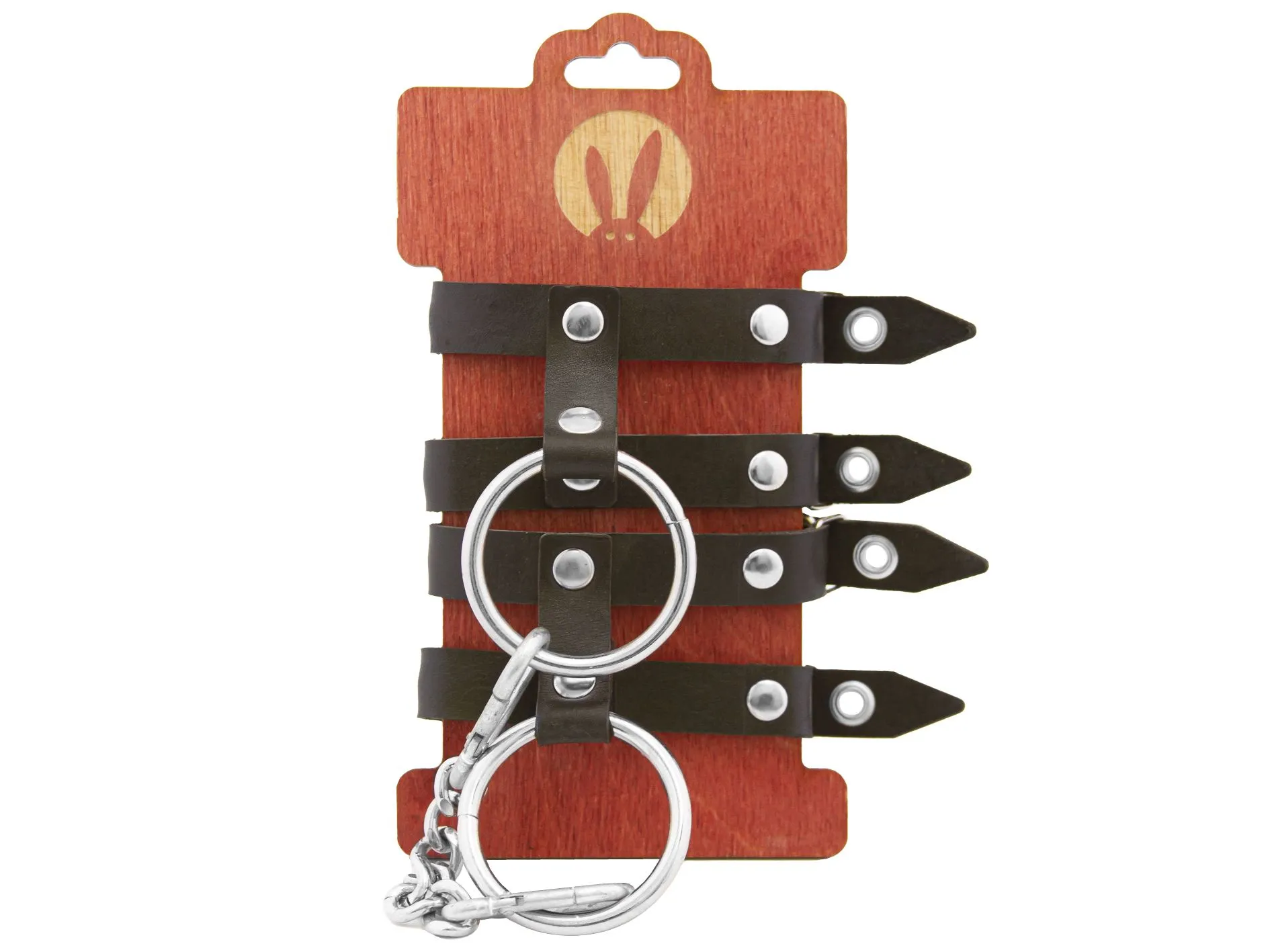 Наручники декоративные PinkRabbit из двух ремешков, черные