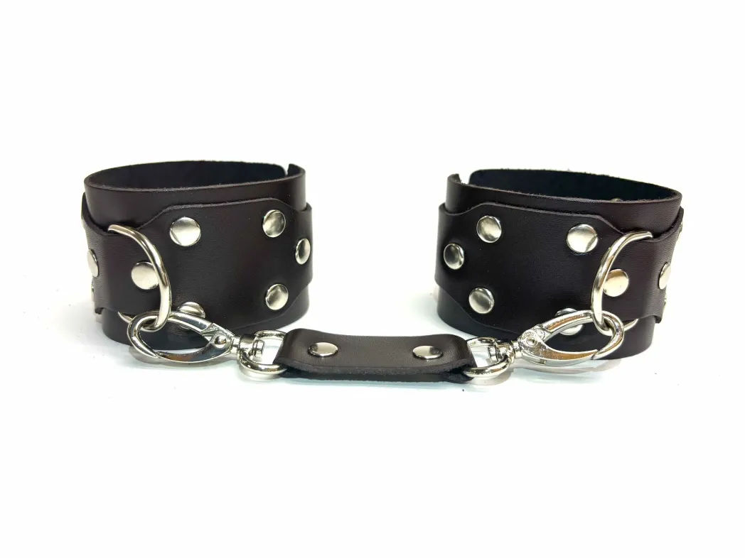 наручники кожаные sex game коричневые 6002ars в 