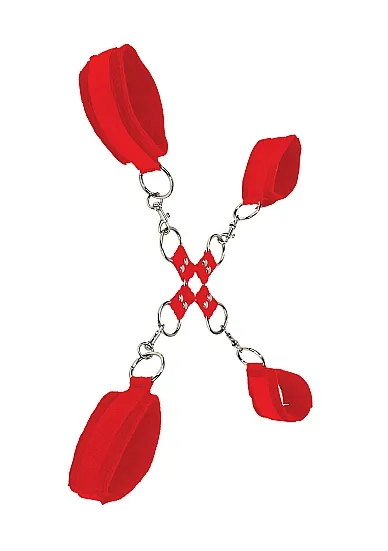 крестообразные наручники (оковы, фиксаторы) для рук и ног velcro hand and leg cuffs в 