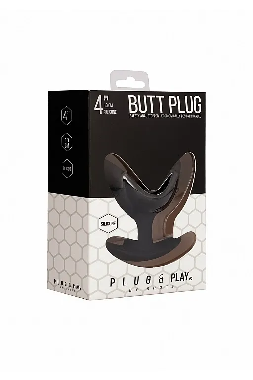 plu015blk: анальная пробка (эспандер) split 5 - 4 inch в 