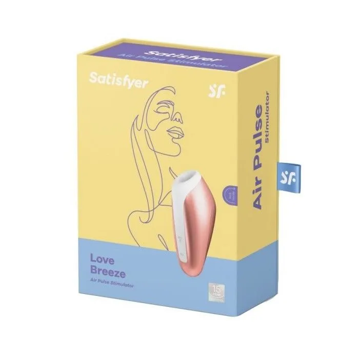 вакуум-волновой бесконтактный стимулятор клитора satisfyer love breeze, силикон, розовый в 