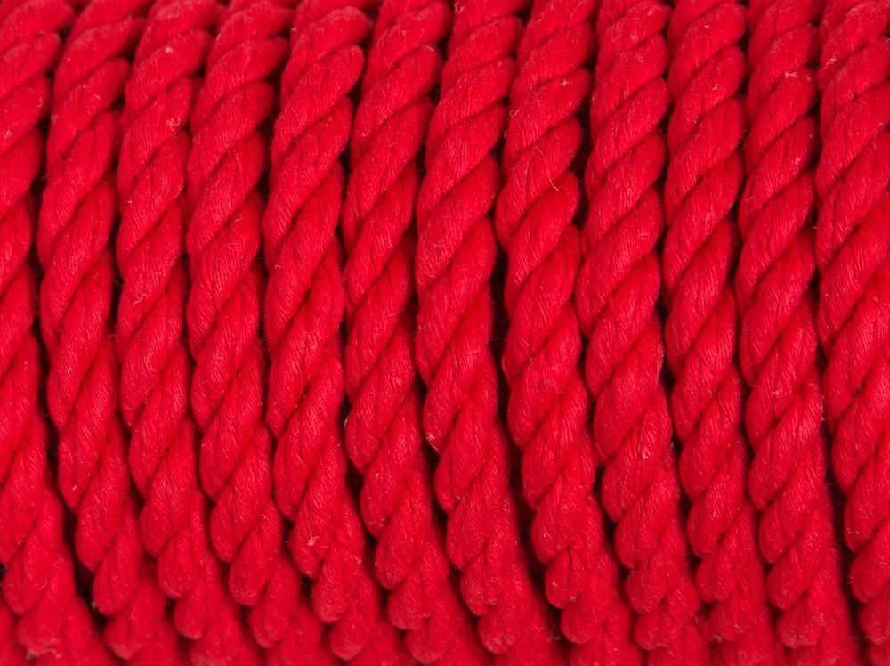 хлопковая веревка для шибари pinkrabbit красная, 20 м в 