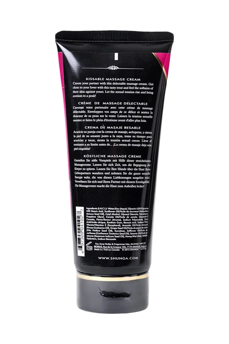 массажный крем shunga raspberry feeling, 200 мл в 