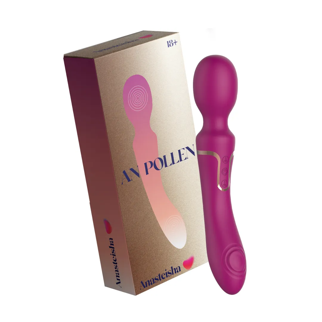 двухсторонний вибромассажер an pollen с пульсацией и вибрацией в 