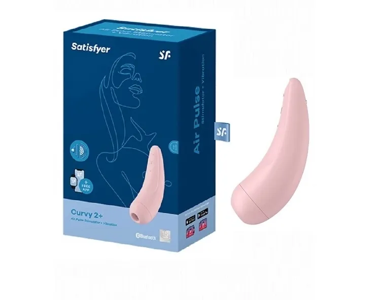 вакуумный массажер с вибрацией satisfyer curvy 2 plus pink 001852sa в 