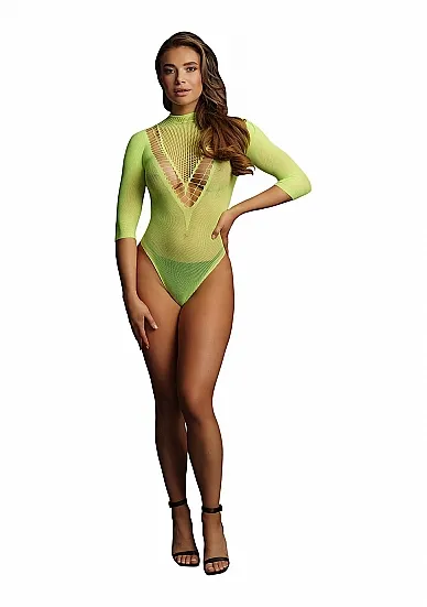 Эротическое боди с рукавами 3/4 - o/s в 