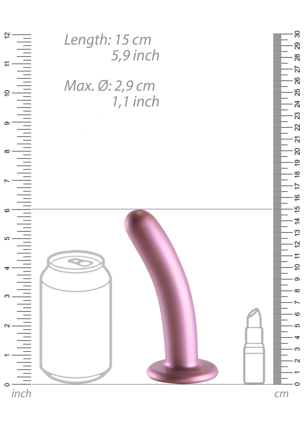 фаллоимитатор smooth g-spot - 14,5 см в 