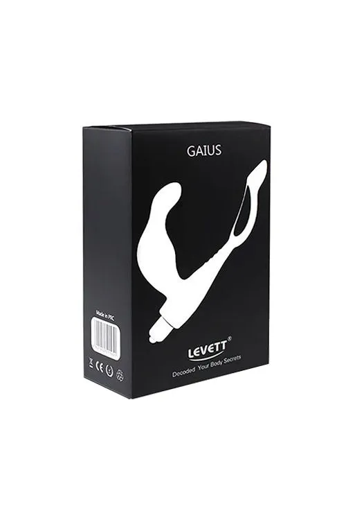стимулятор простаты levett gaius с дополнительным кольцом на мошонку, силикон, черный, 11,5 см в 