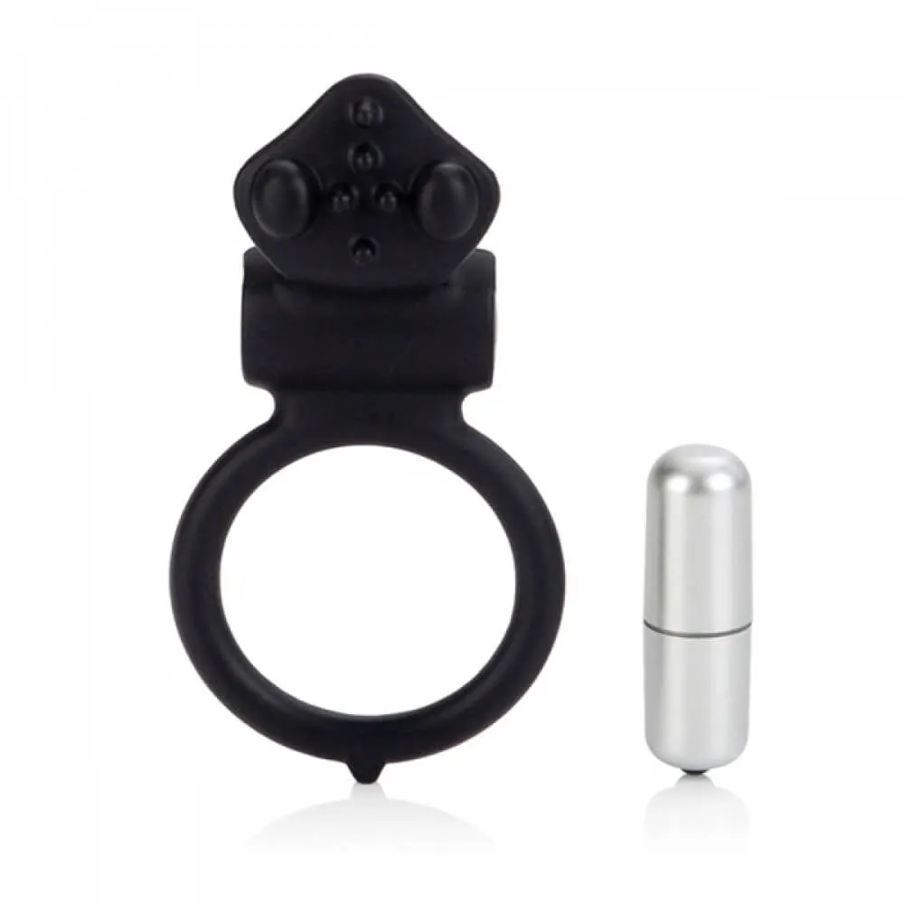 виброкольцо california exotic novelties body & soul affection, черное в 