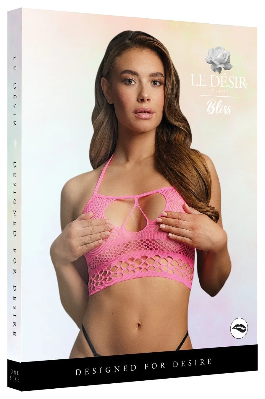 Эротическое укороченный топ с бретелькой через шею в 