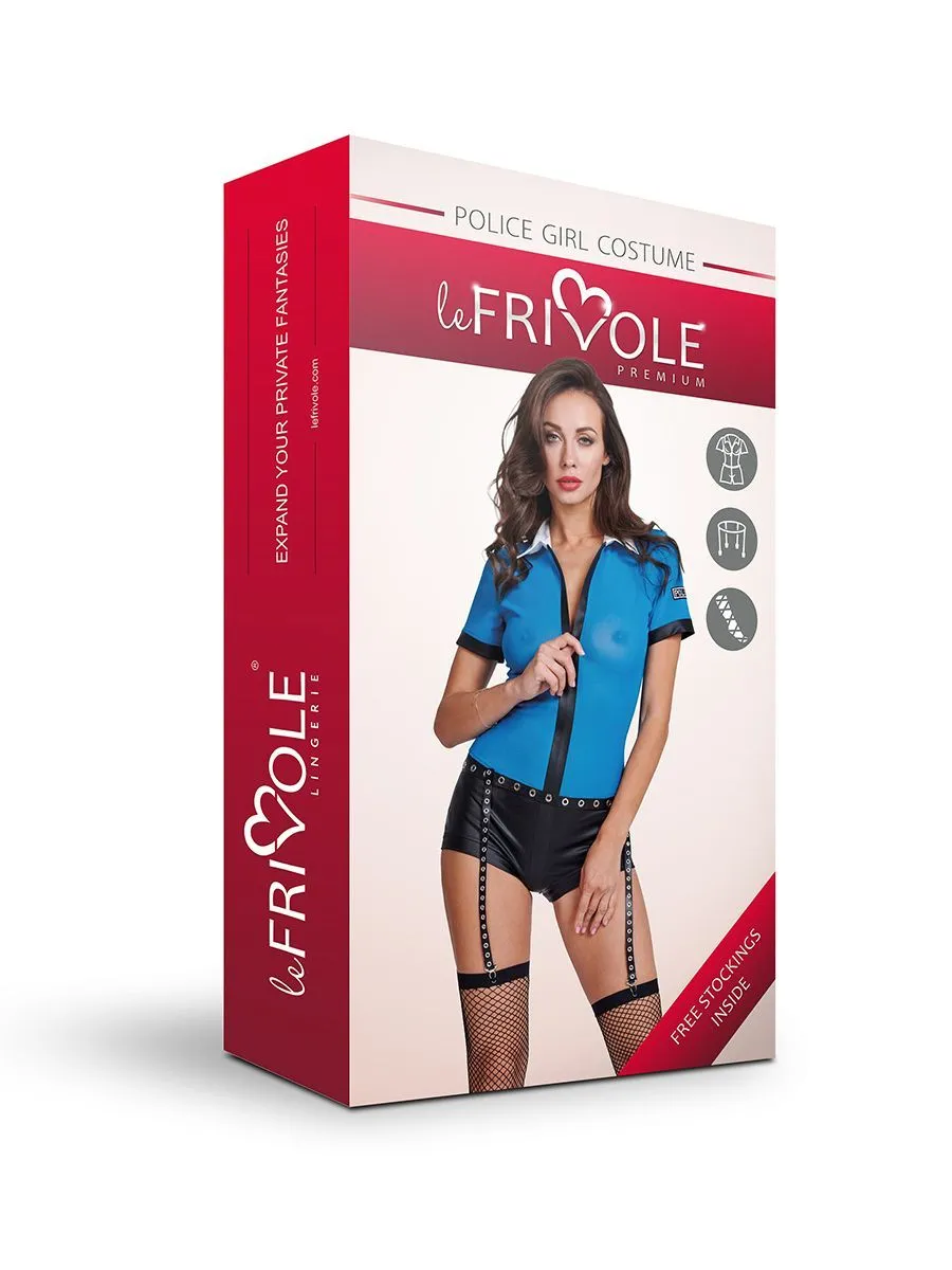 Эротическое костюм полицейского le frivole, боди на молнии в 